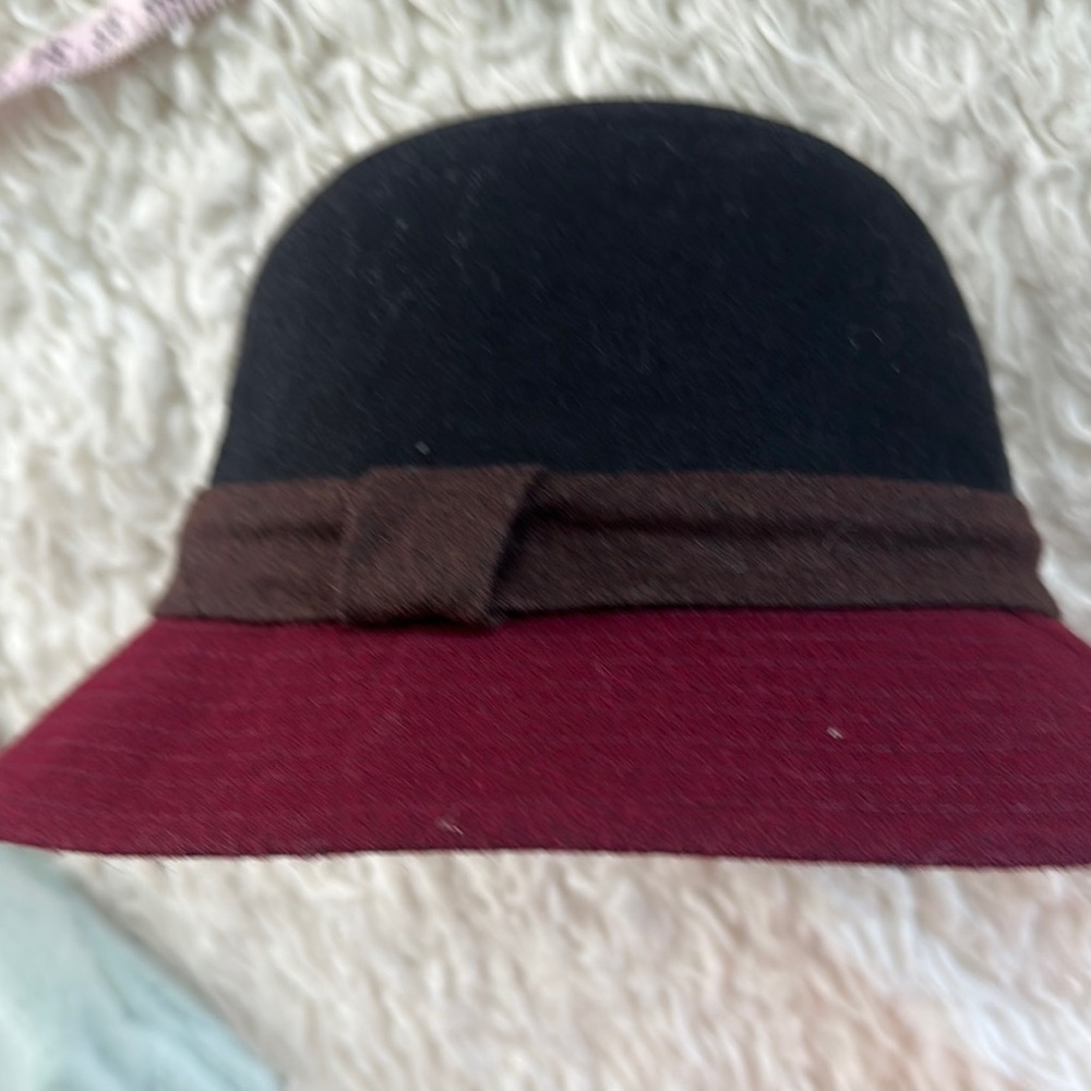 Black, Burgundy & Brown Bucket Hat